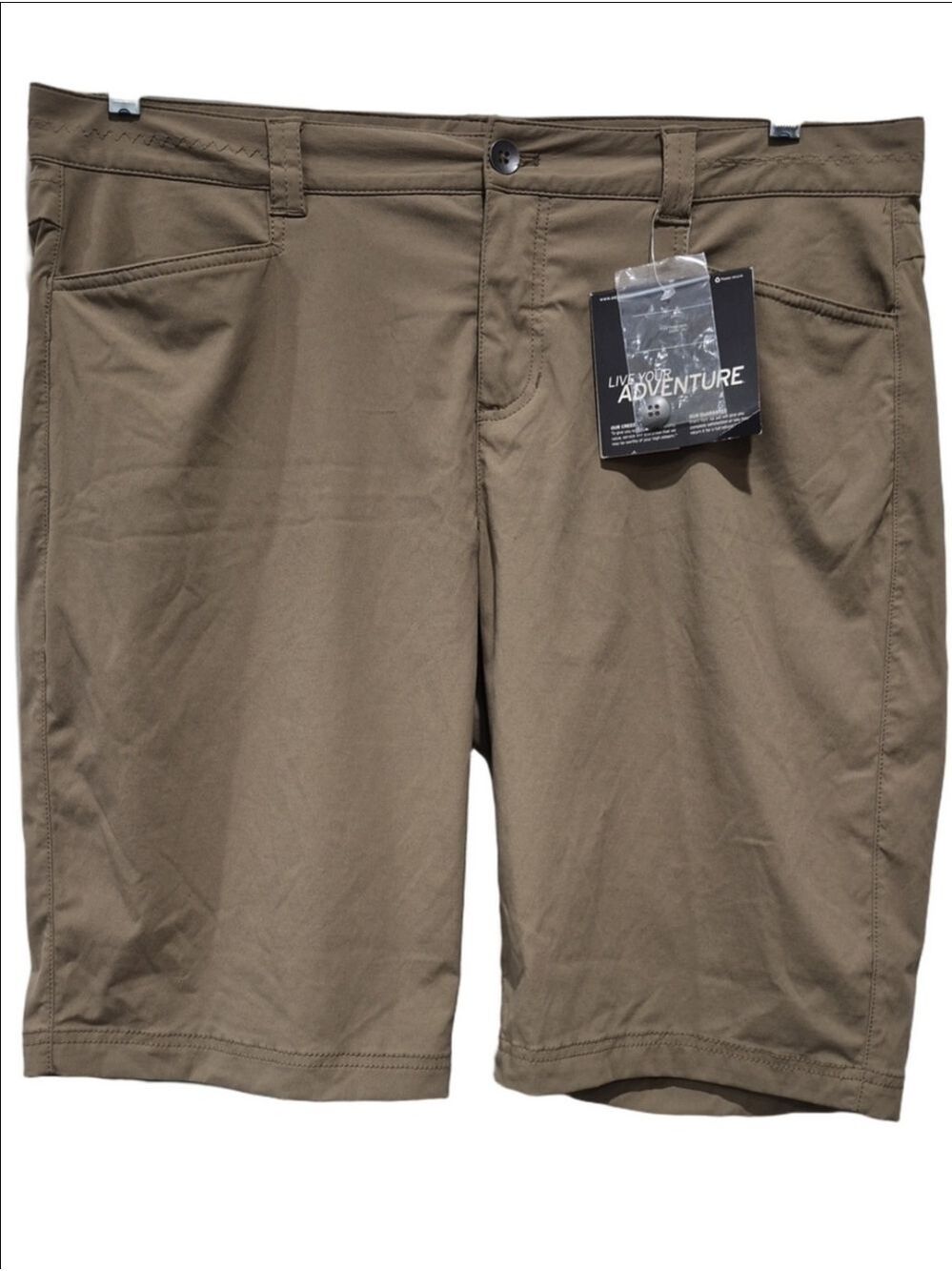 Eddie Bauer Horizon Travex Shorts Khaki Tech Stretch Hiking Outdoor Women's 14